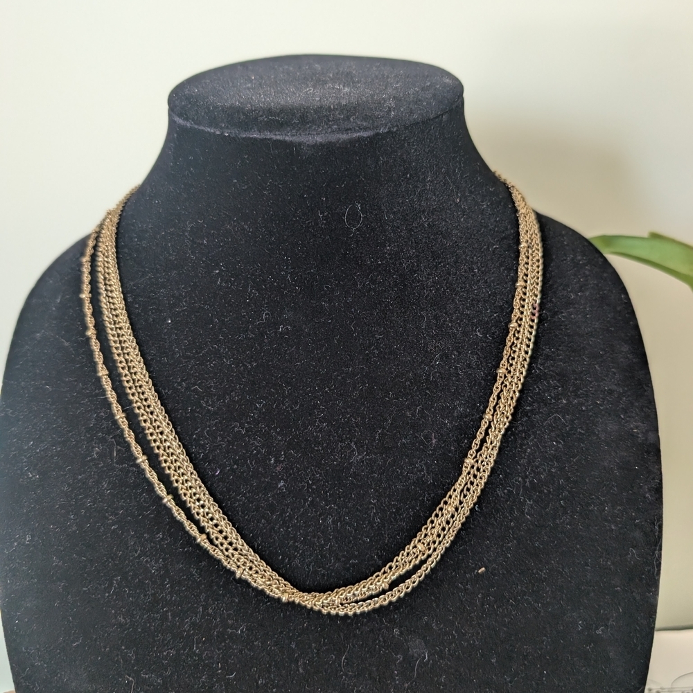 Goldtone Multi Chain Necklace